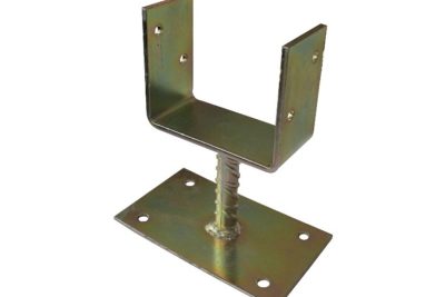 “U” Horganyzott Oszloptalp Lecsavarozható Talpas 100 mm-es Oszlophoz