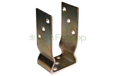 “U” Horganyzott Oszloptalp  (Rogyasztott) 120 mm-es Oszlophoz