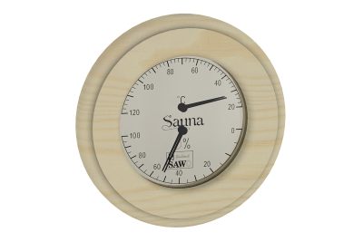Sawo Szauna Pára és Hőmérő (kerek, fenyő)