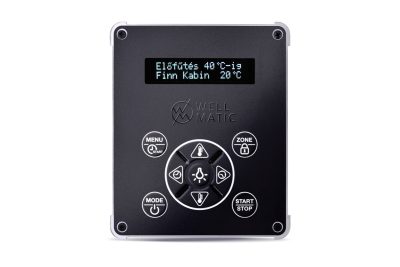 Wellmatic LCD-s Szauna Vezérlő Közületi Kombinált Szaunához Max. 9 kW